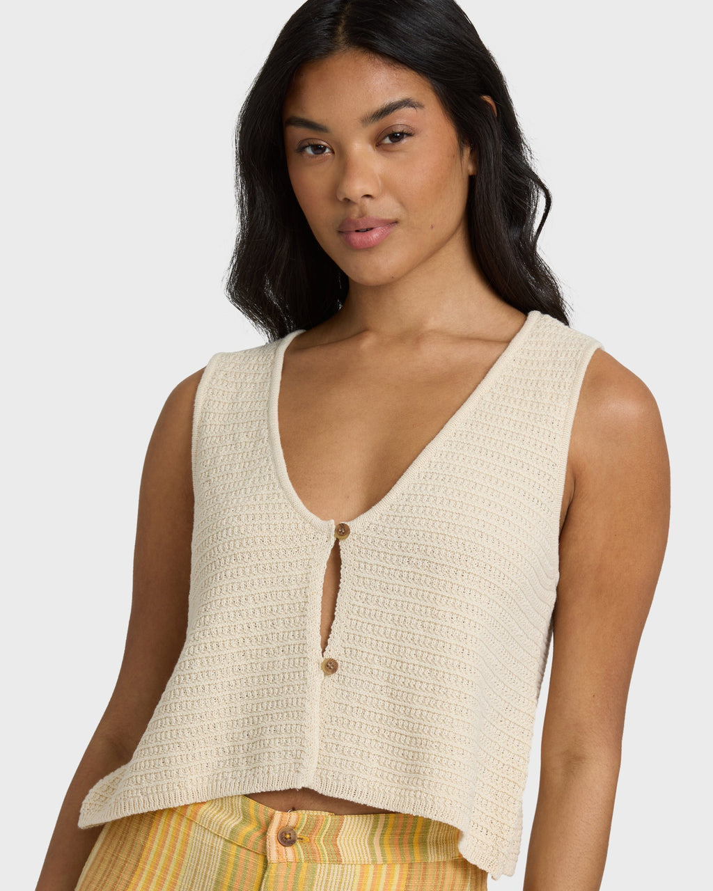 Need Now Sweater Tank Top - White Cap