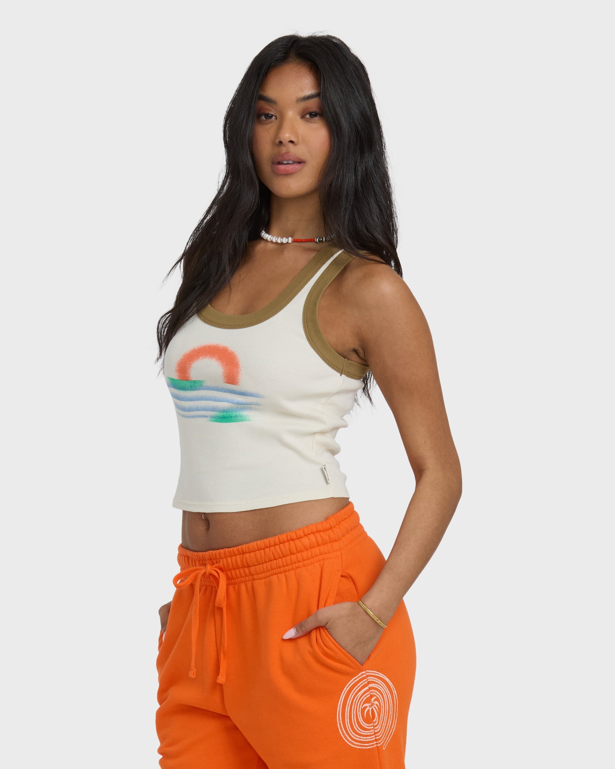 Schuyler Ringer Tank T-Shirt - Whitecap