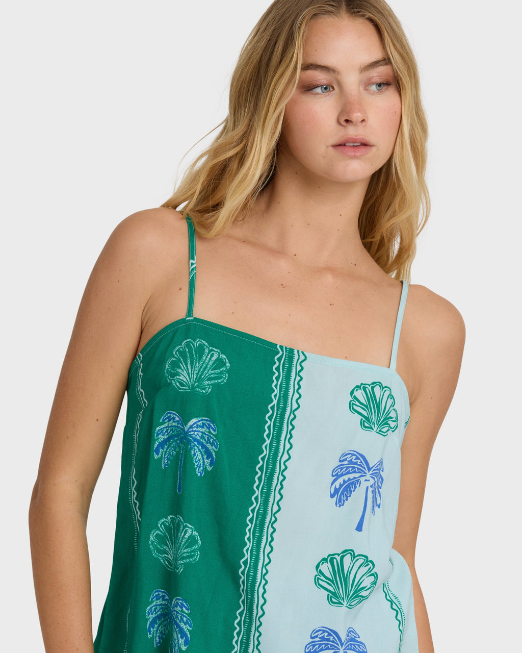 Vacay Dreams Woven Tank - Pool Blue