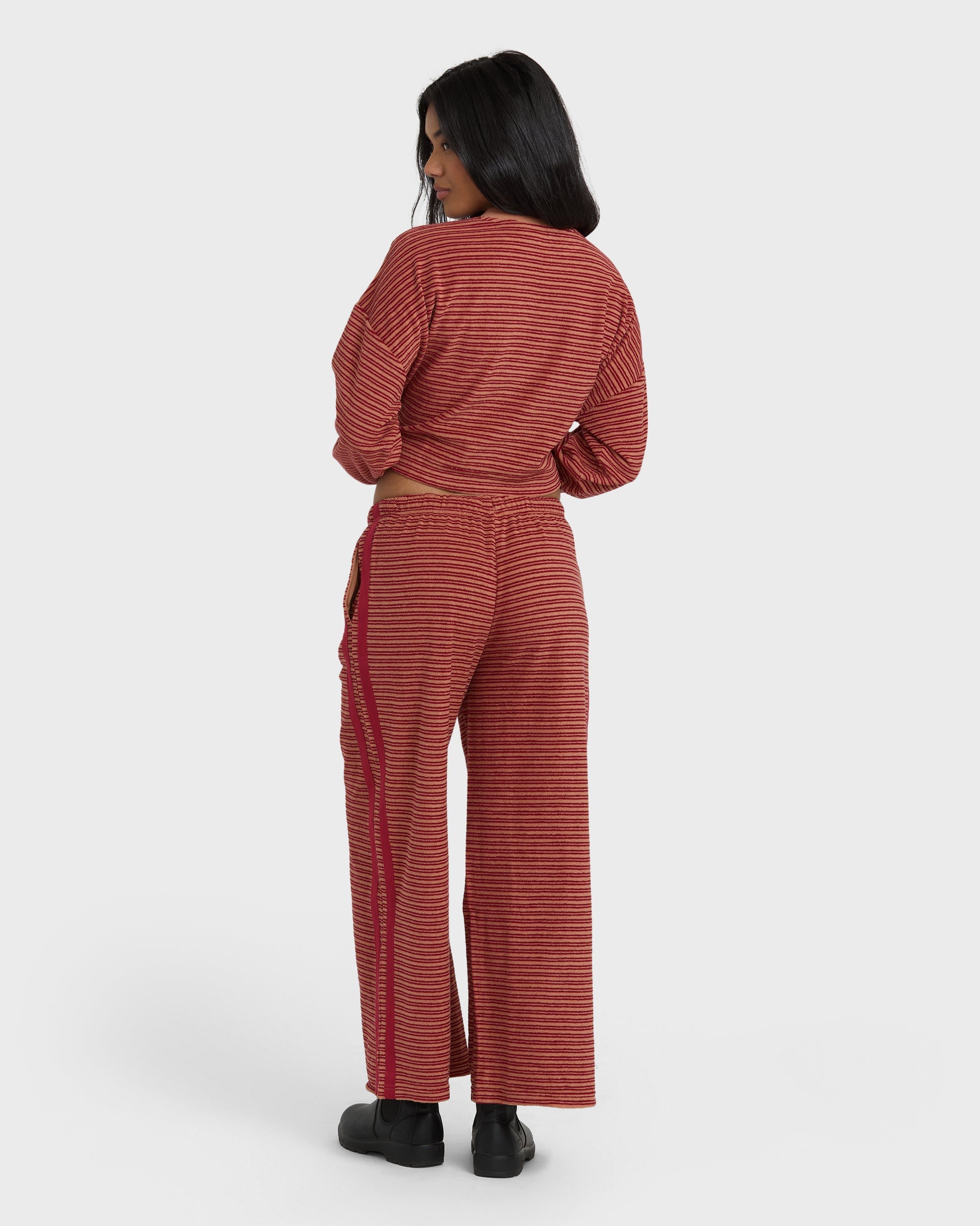 Date Palm Terry Pants - Rose Brown