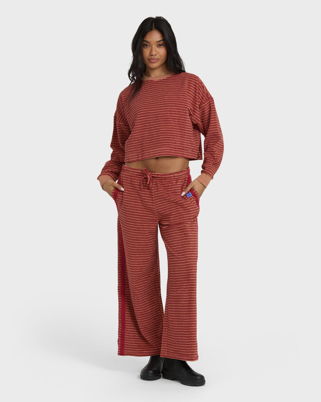 Date Palm Terry Pants - Rose Brown