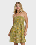 Tropical Haze Mini Dress - Cedar