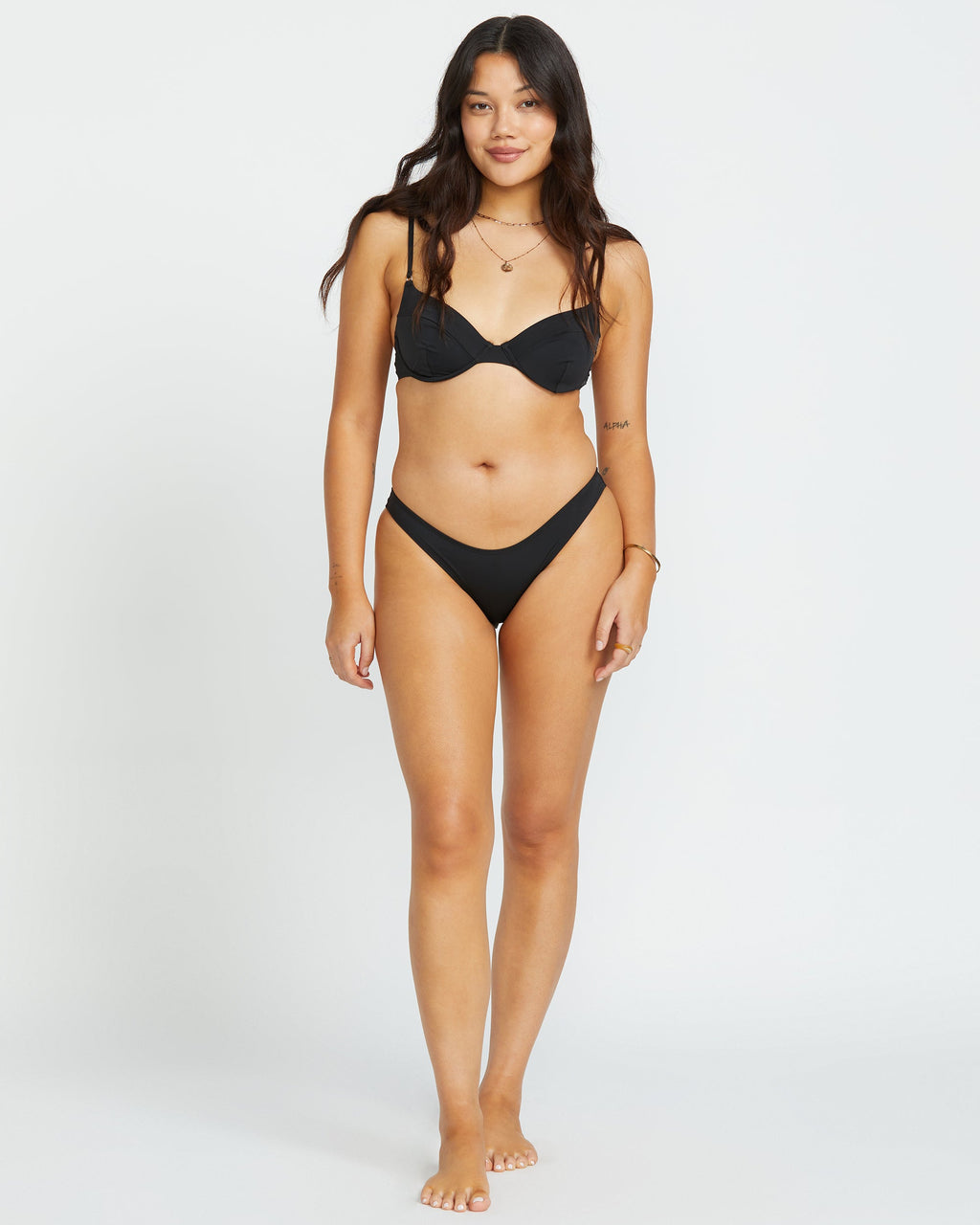 Sol Searcher Morgan Underwire Bikini Top - Black Pebble
