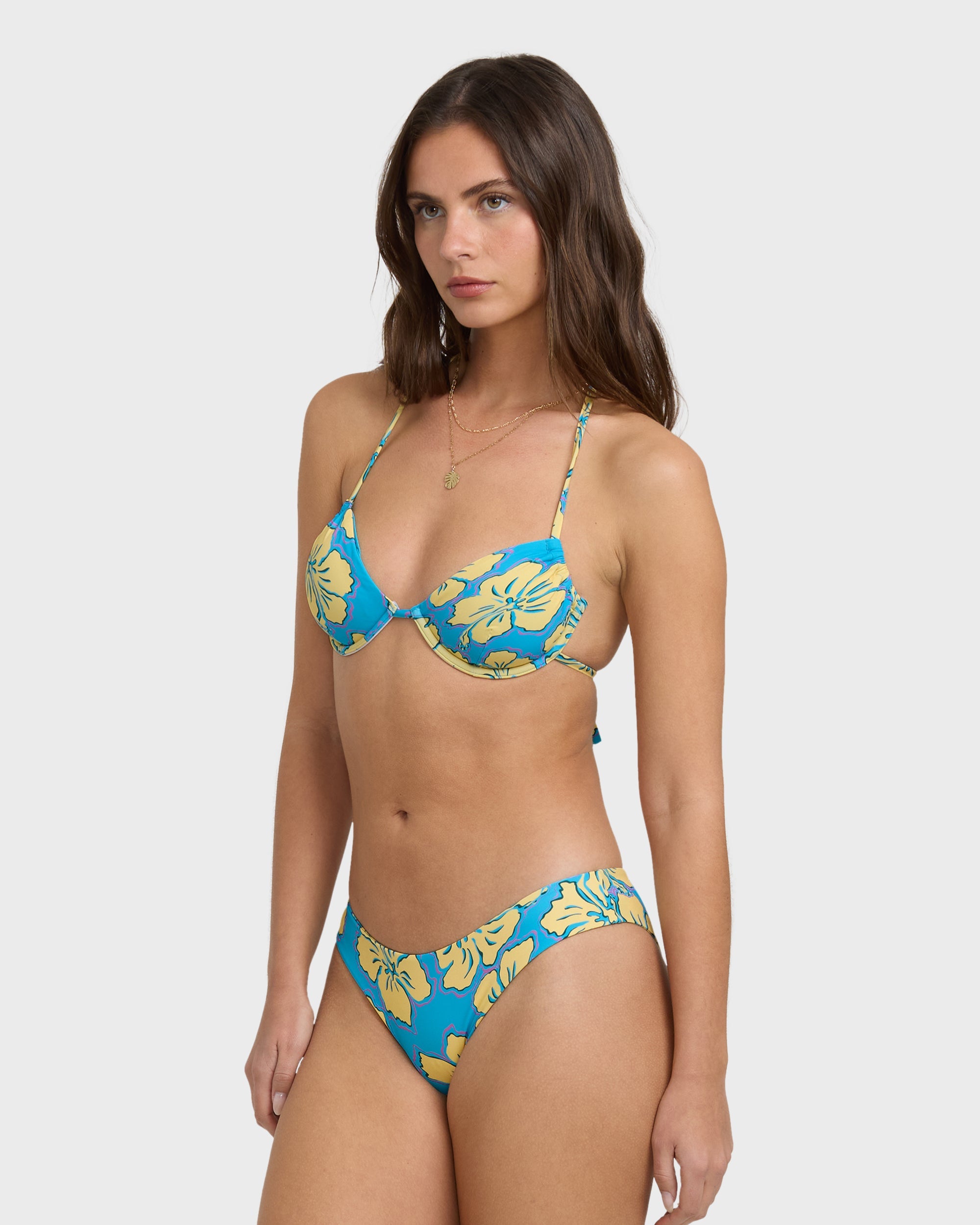 Tropic Shift Strappy Underwire Bikini Top - Atlantis