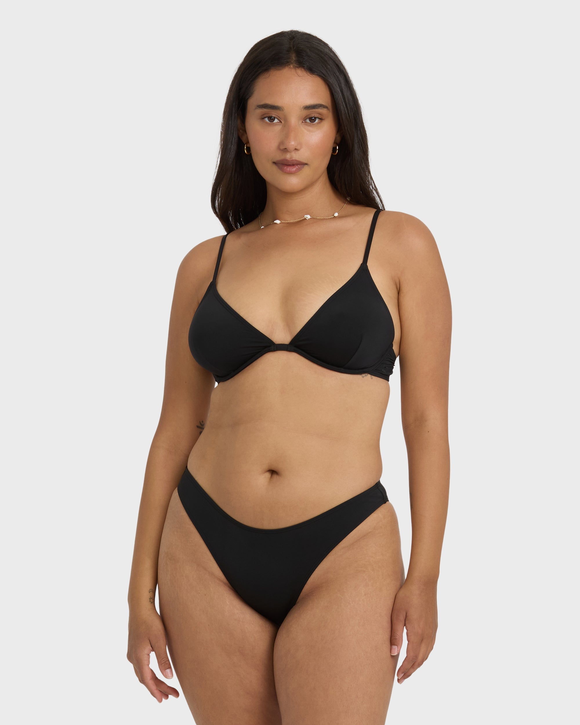 Sol Searcher Hike Medium Bikini Bottoms - Black Pebble