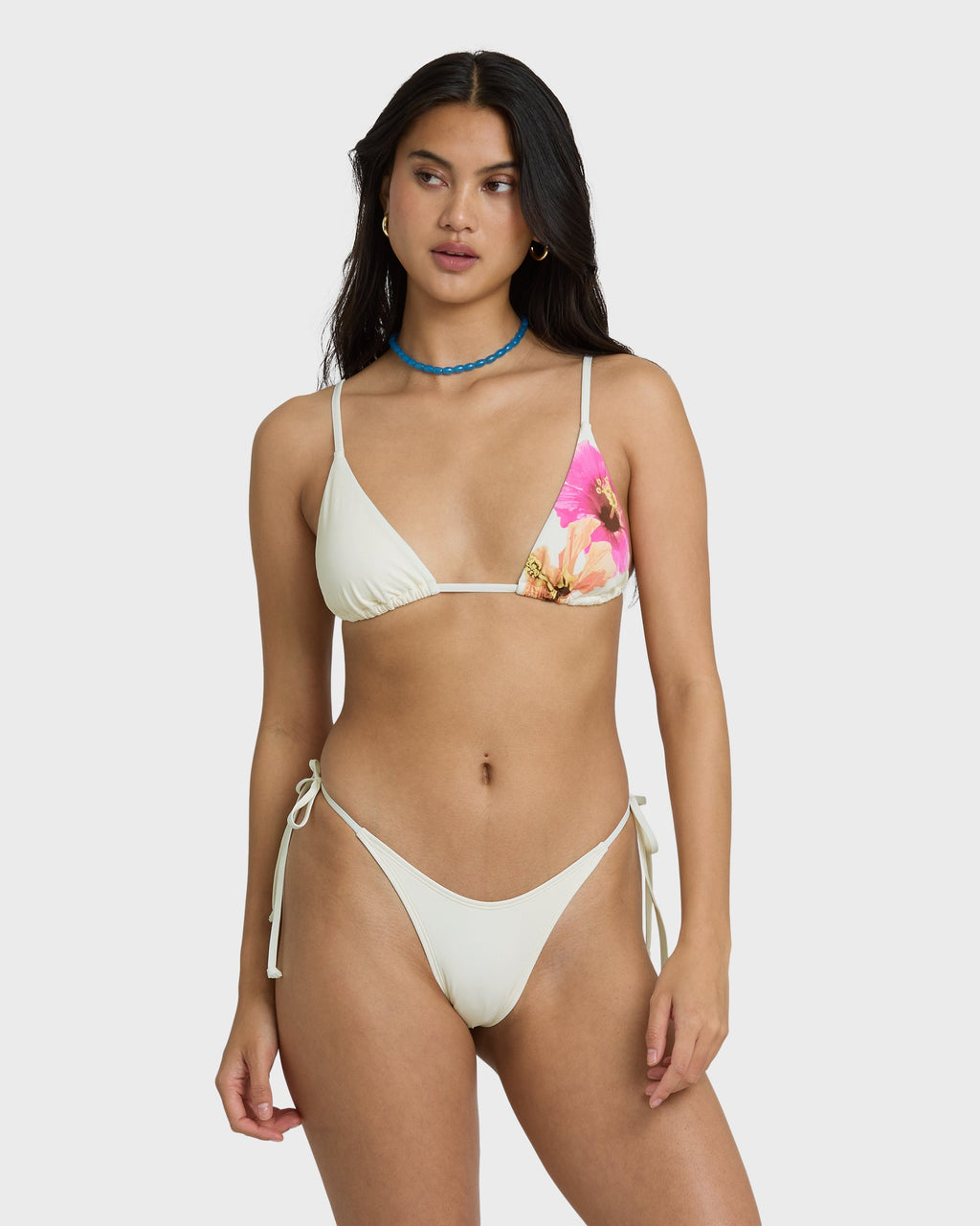 Sunny Shore Tie-side Dippi Skimpy Bikini Bottom - Salt Crystal