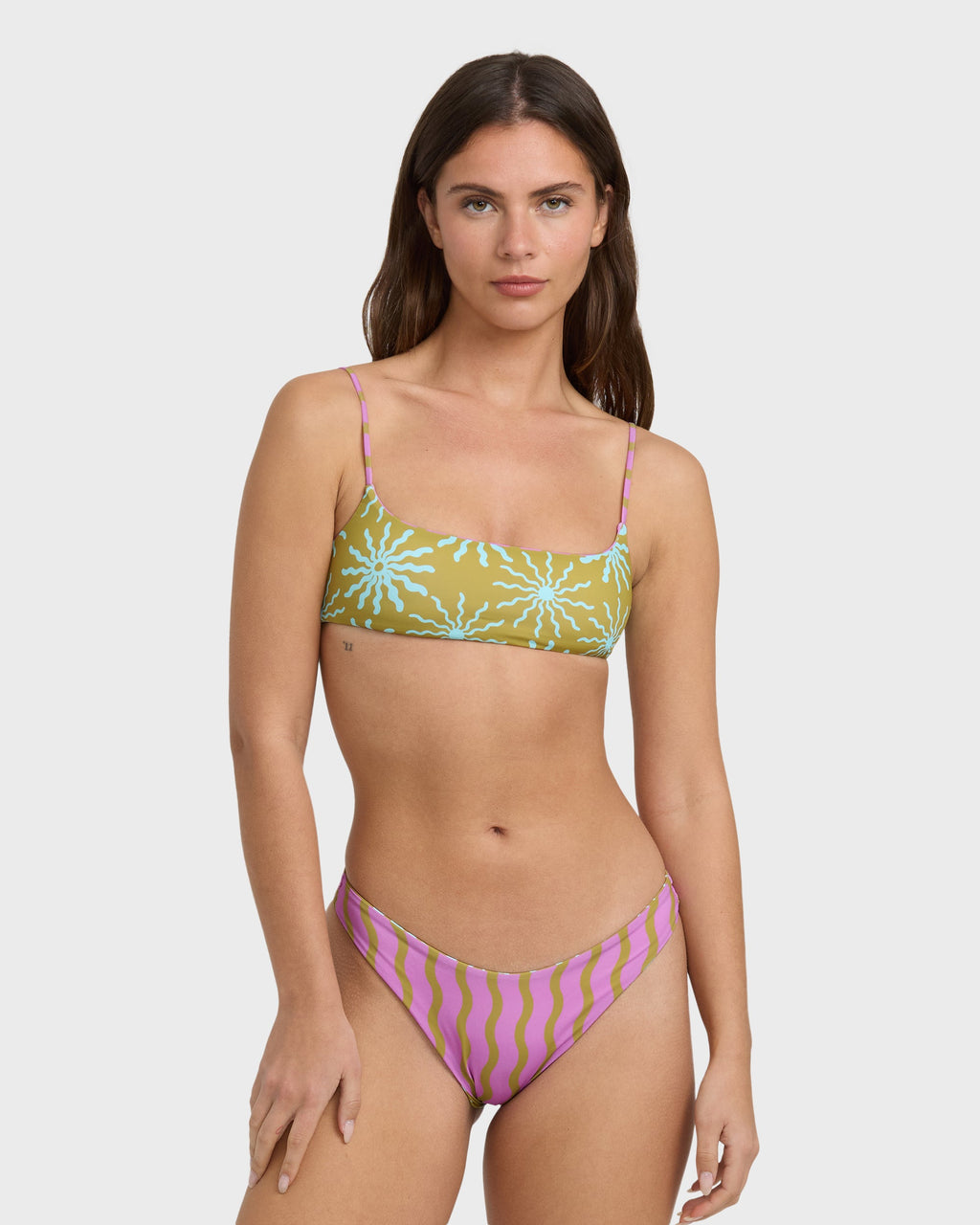 Sun Fired Reversible Hike Bikini Bottom - Moss