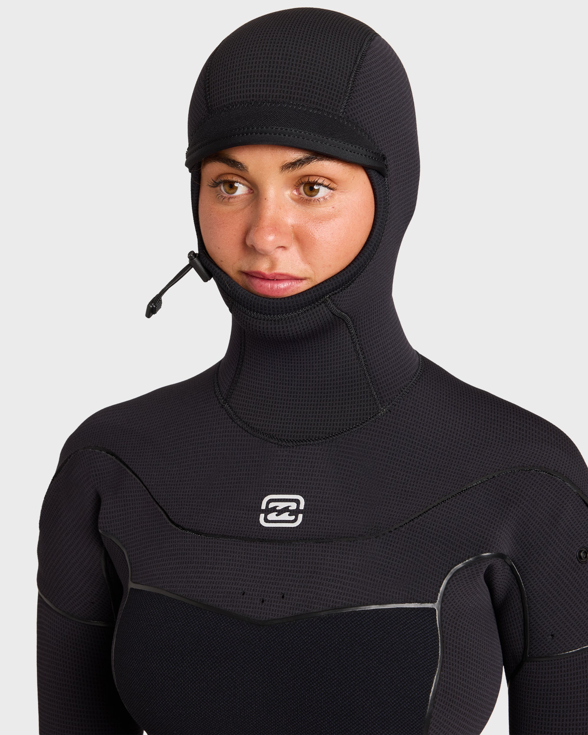 4/3mm Furnace Ultra GBS Hooded Chest Zip Full Wetsuit - Black