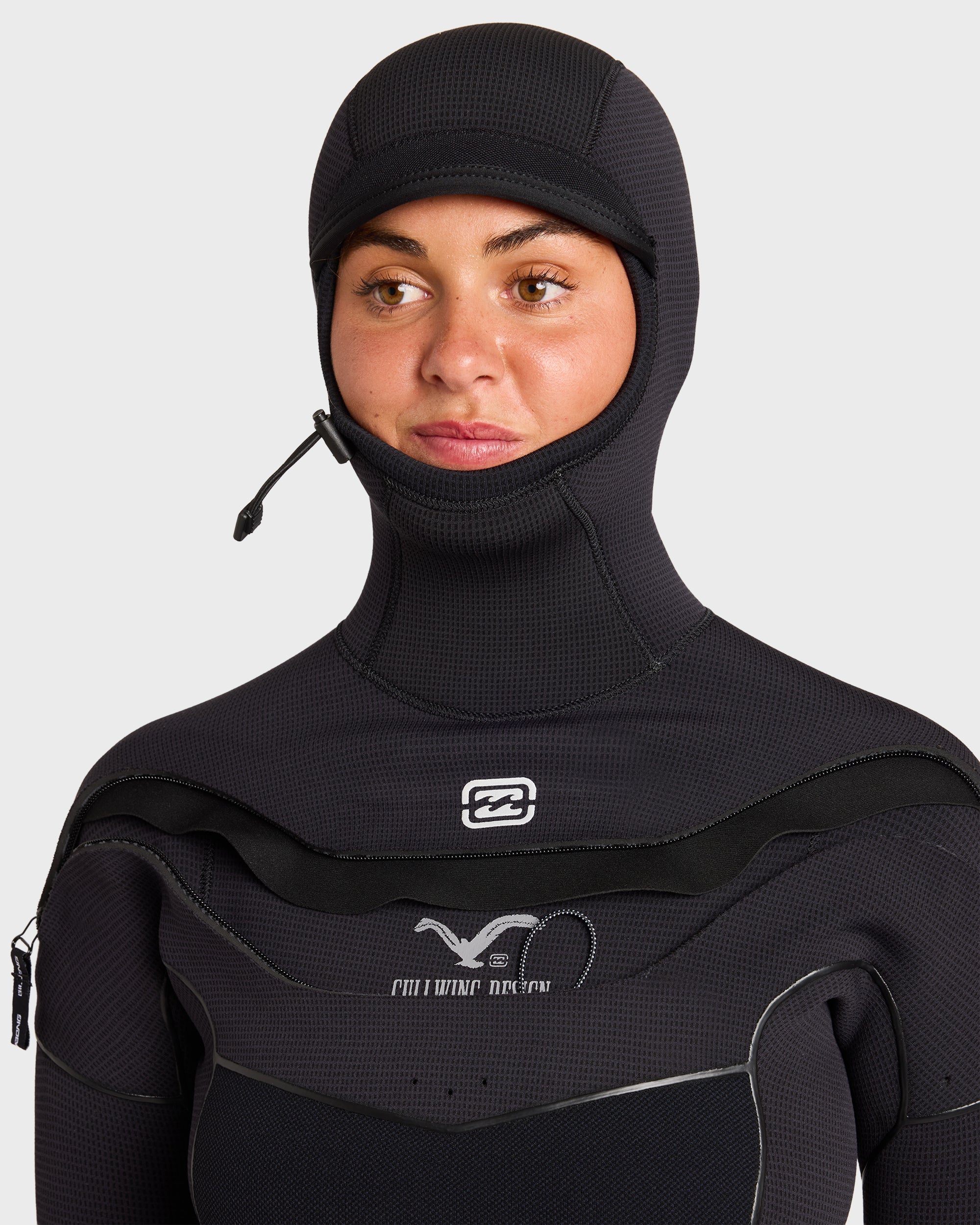 4/3mm Furnace Ultra GBS Hooded Chest Zip Full Wetsuit - Black