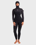 4/3mm Furnace Ultra GBS Hooded Chest Zip Full Wetsuit - Black