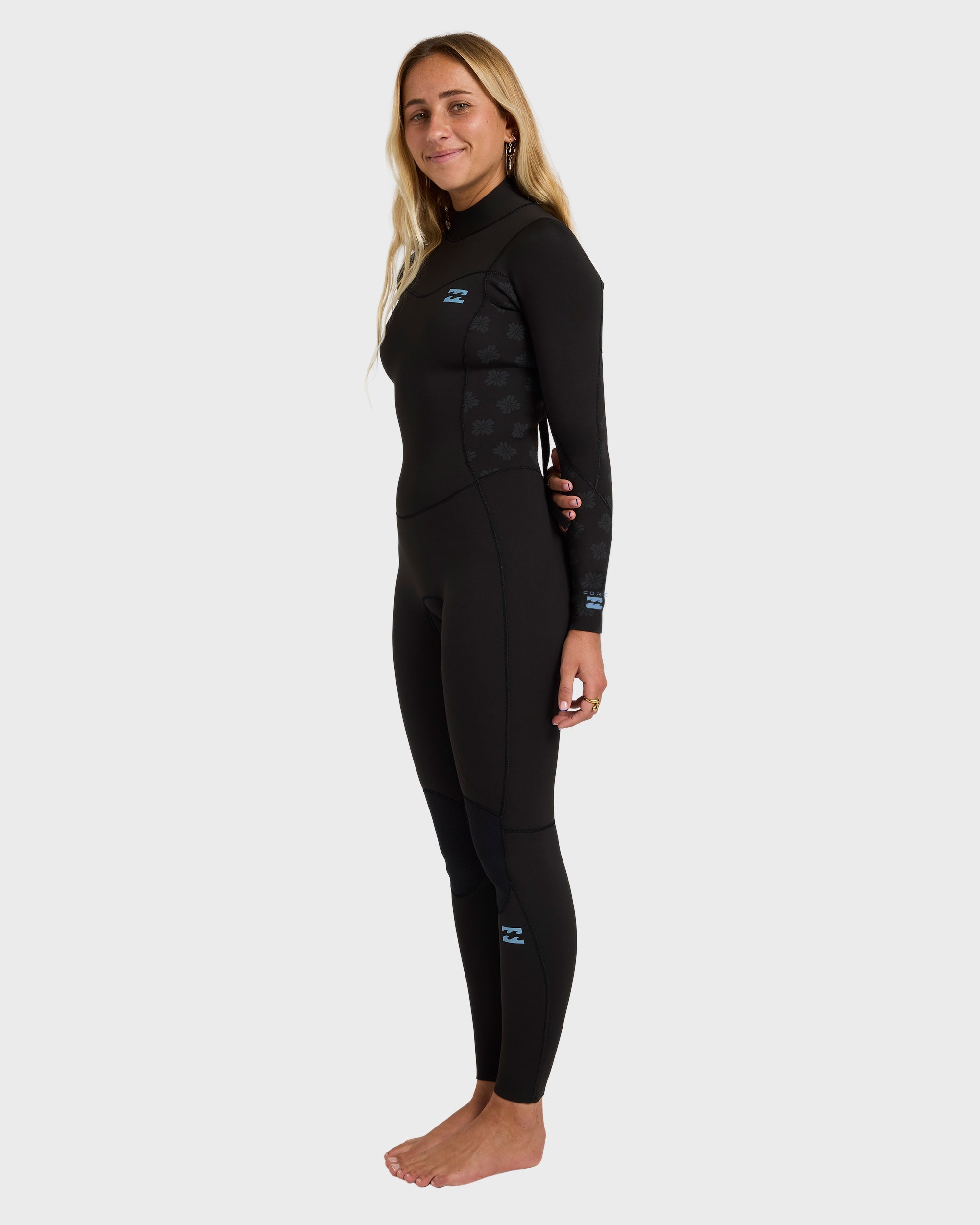 4/3mm Absolute Core Back Zip Full Wetsuit - Black
