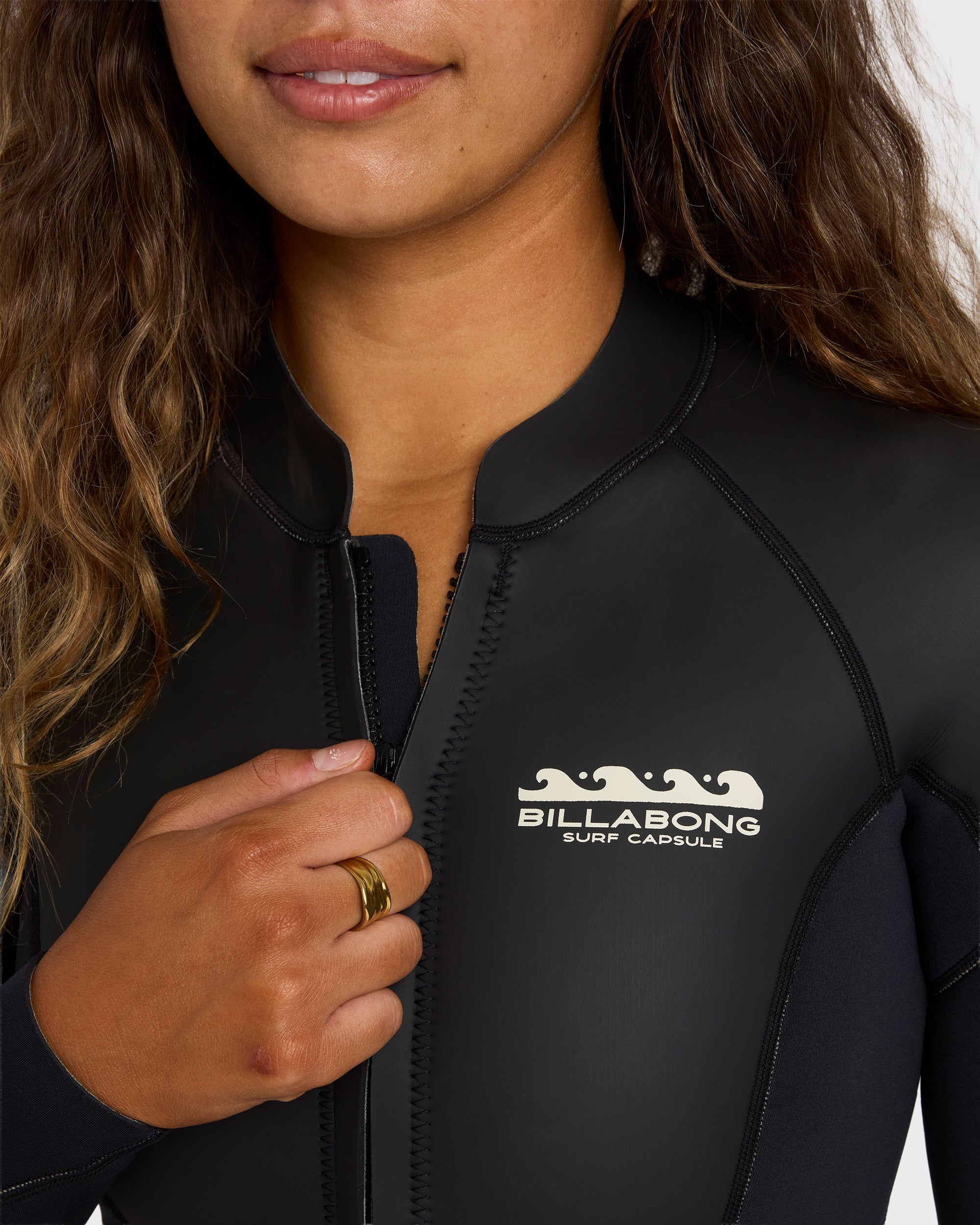2mm Salty Dayz Long Sleeve Springsuit - Glideskin Black
