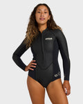 2mm Salty Dayz Long Sleeve Springsuit - Glideskin Black