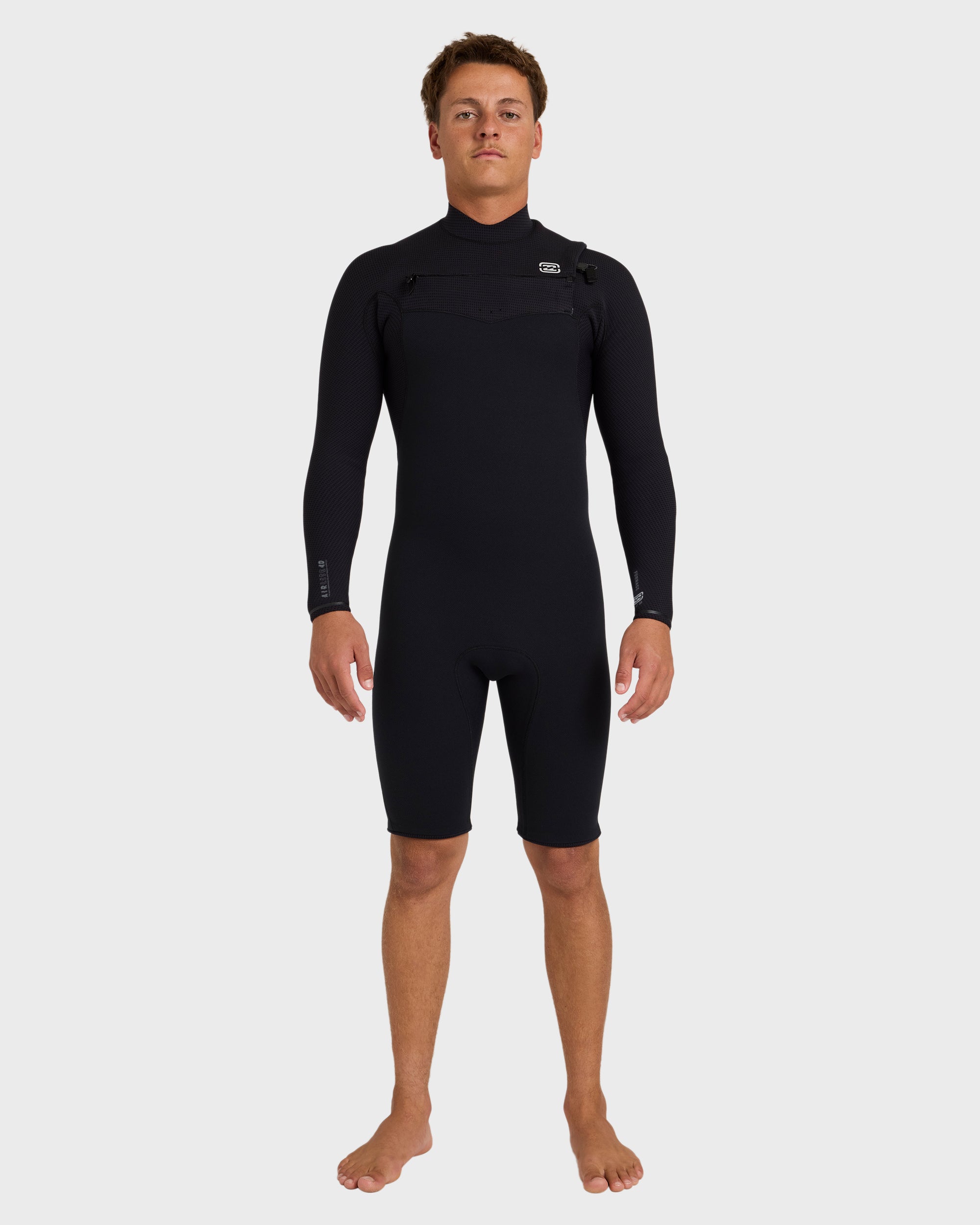 2/2mm Furnace Revo Chest Zip Long Sleeve Springsuit - Black