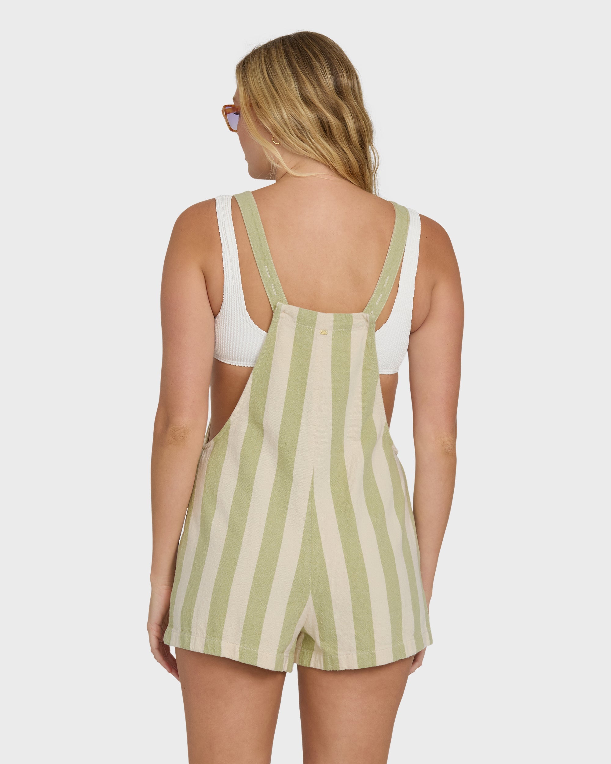 Beach Crush Yarn-Dyed Overalls - Cactus