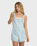 Beach Crush Denim Overalls - Blue Mist