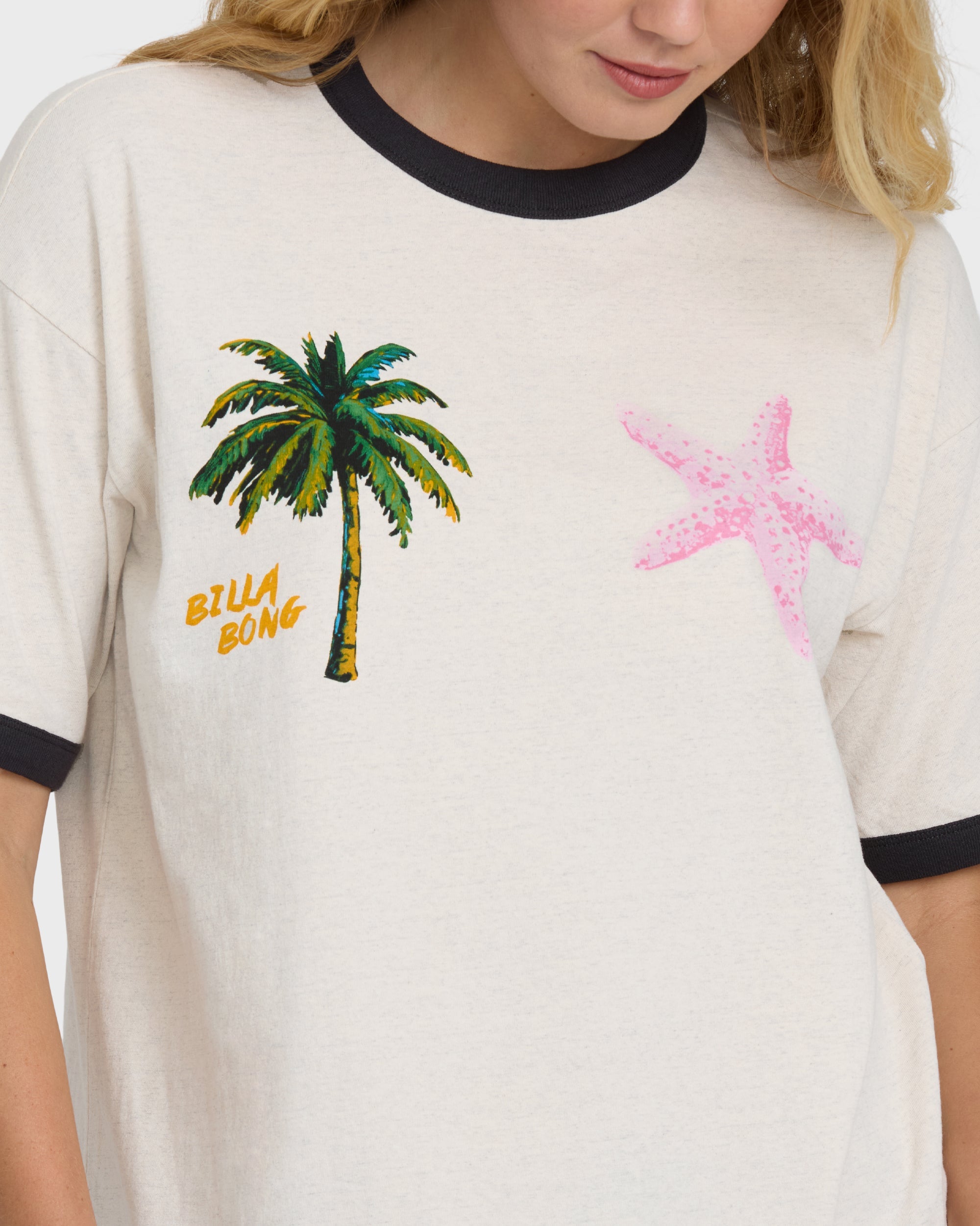 Fun Paradise Short Sleeve Cotton T-Shirt - White Cap