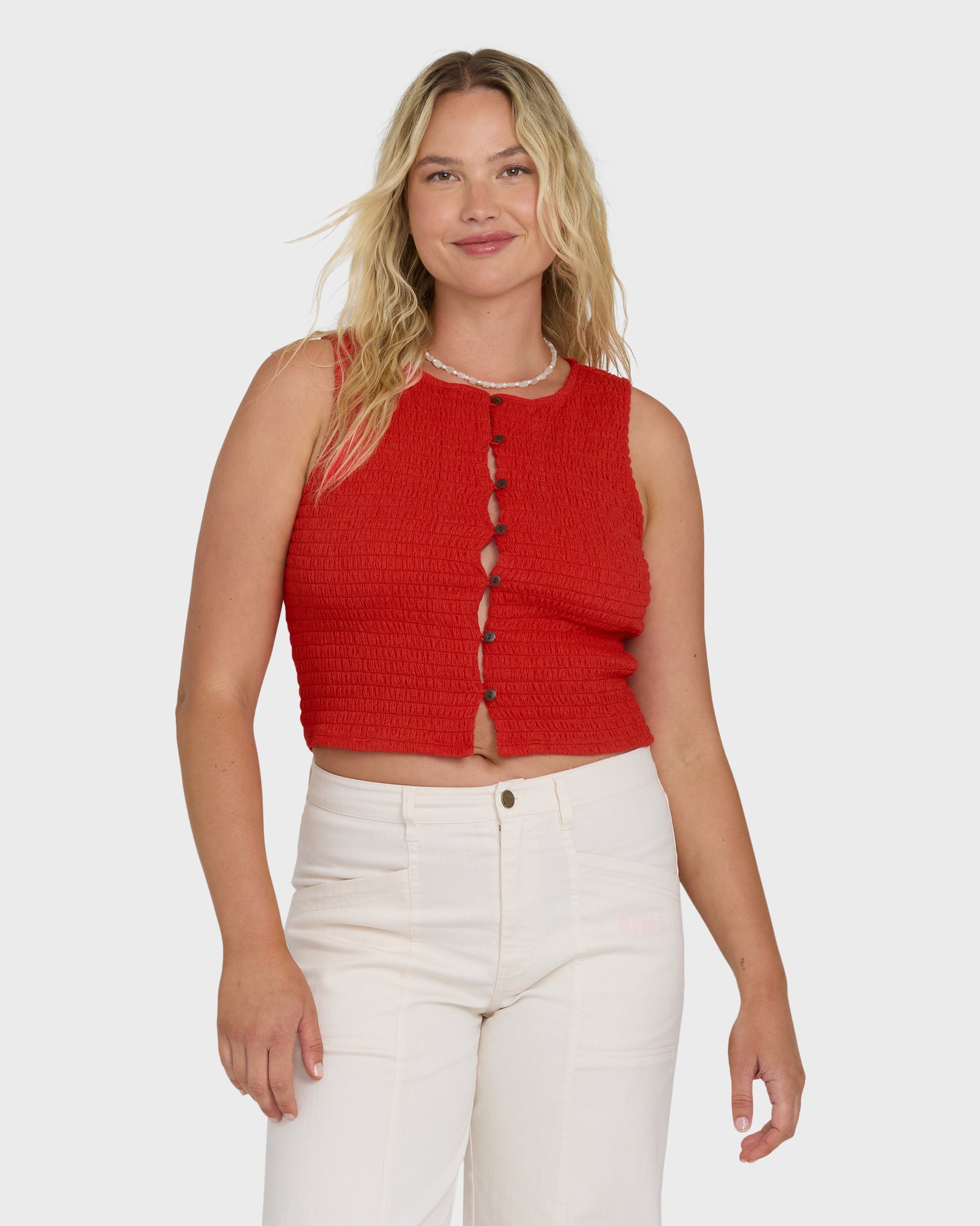 Kelsey Tank Top - Fiesta Red