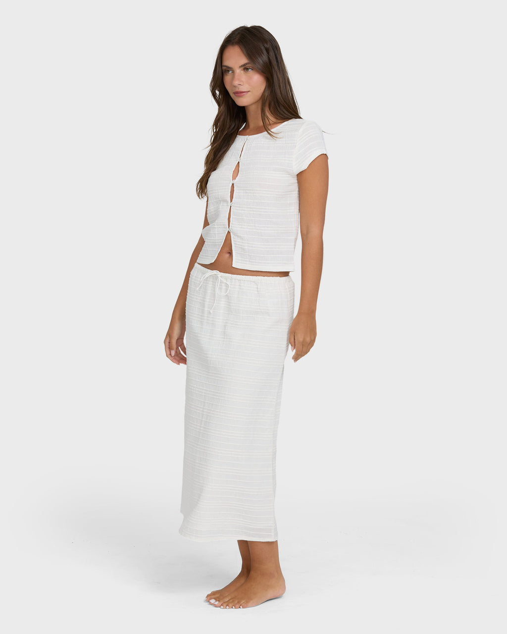 Your Call Maxi Skirt - Salt Crystal