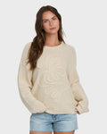 Soft Wave Crewneck Sweater - White Cap