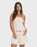 Sol Mate Mini Woven Shorts - White Cap