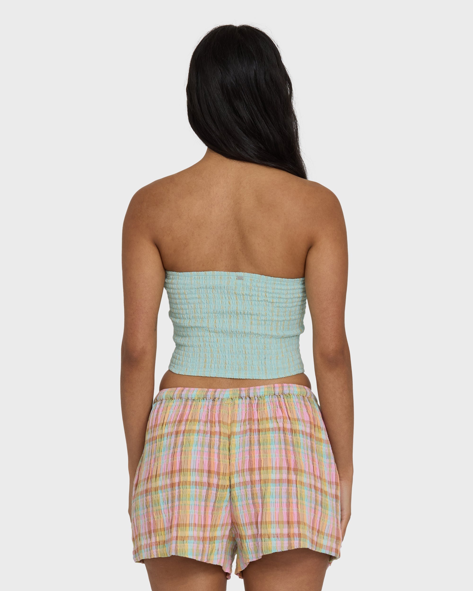 Keep It Simple 2 Tube Sleeveless Woven Shirt - Clearwater