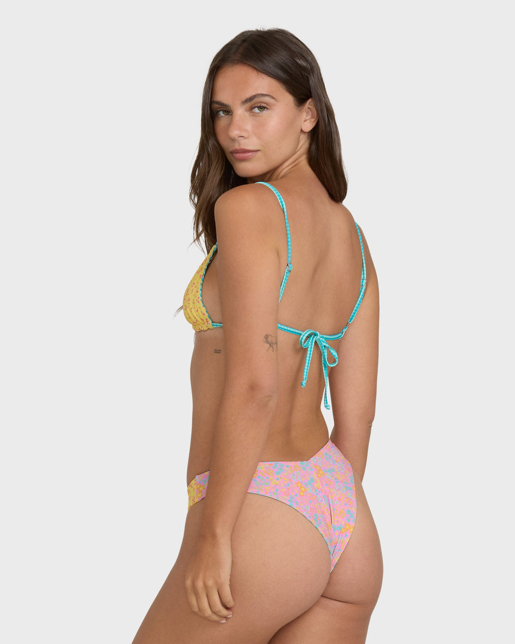 Babe Alert V Hike Reversible Bikini Bottoms - Agave
