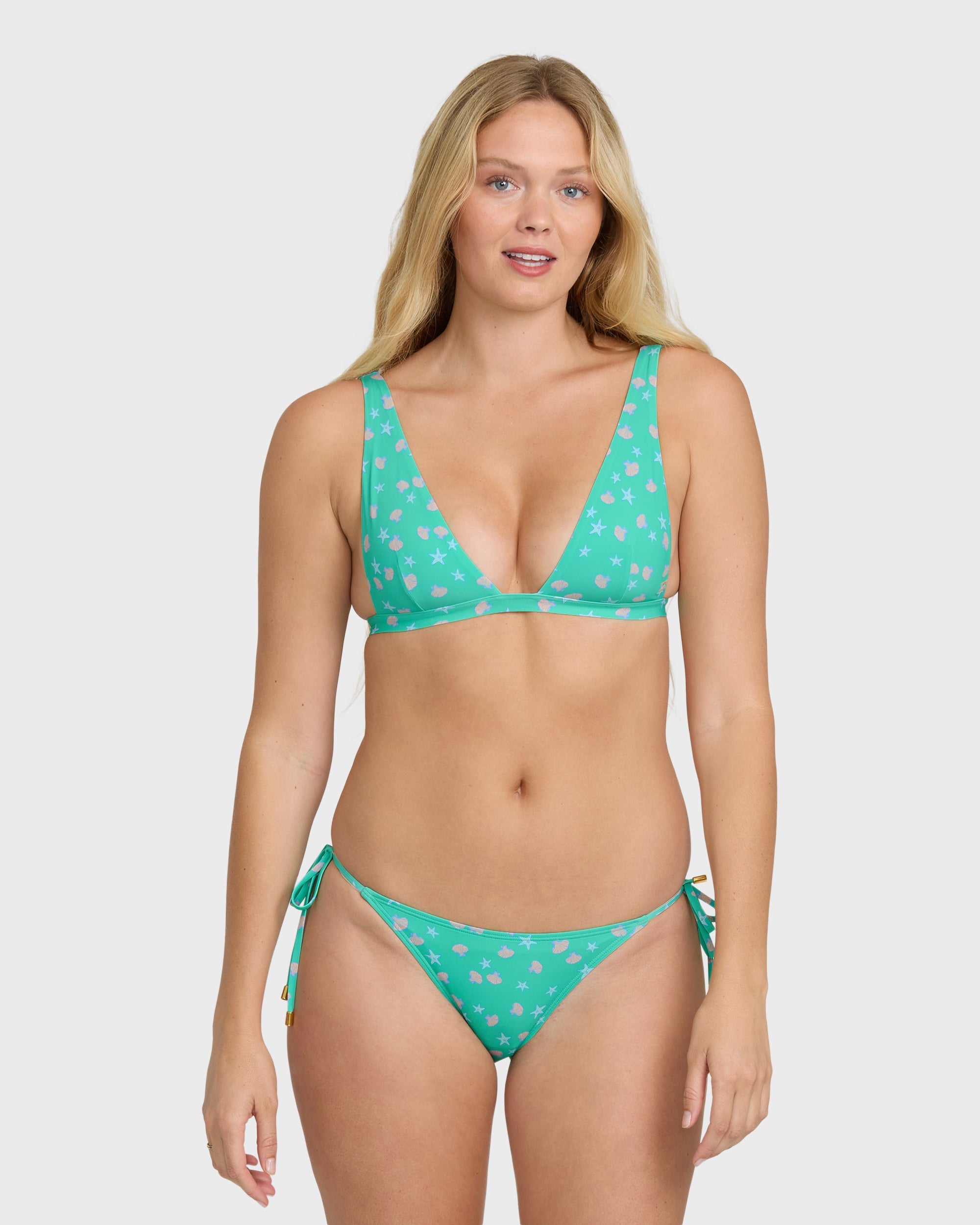 Ship Wrecked Tie-Side Tropic Bikini Bottoms - Green Tropics