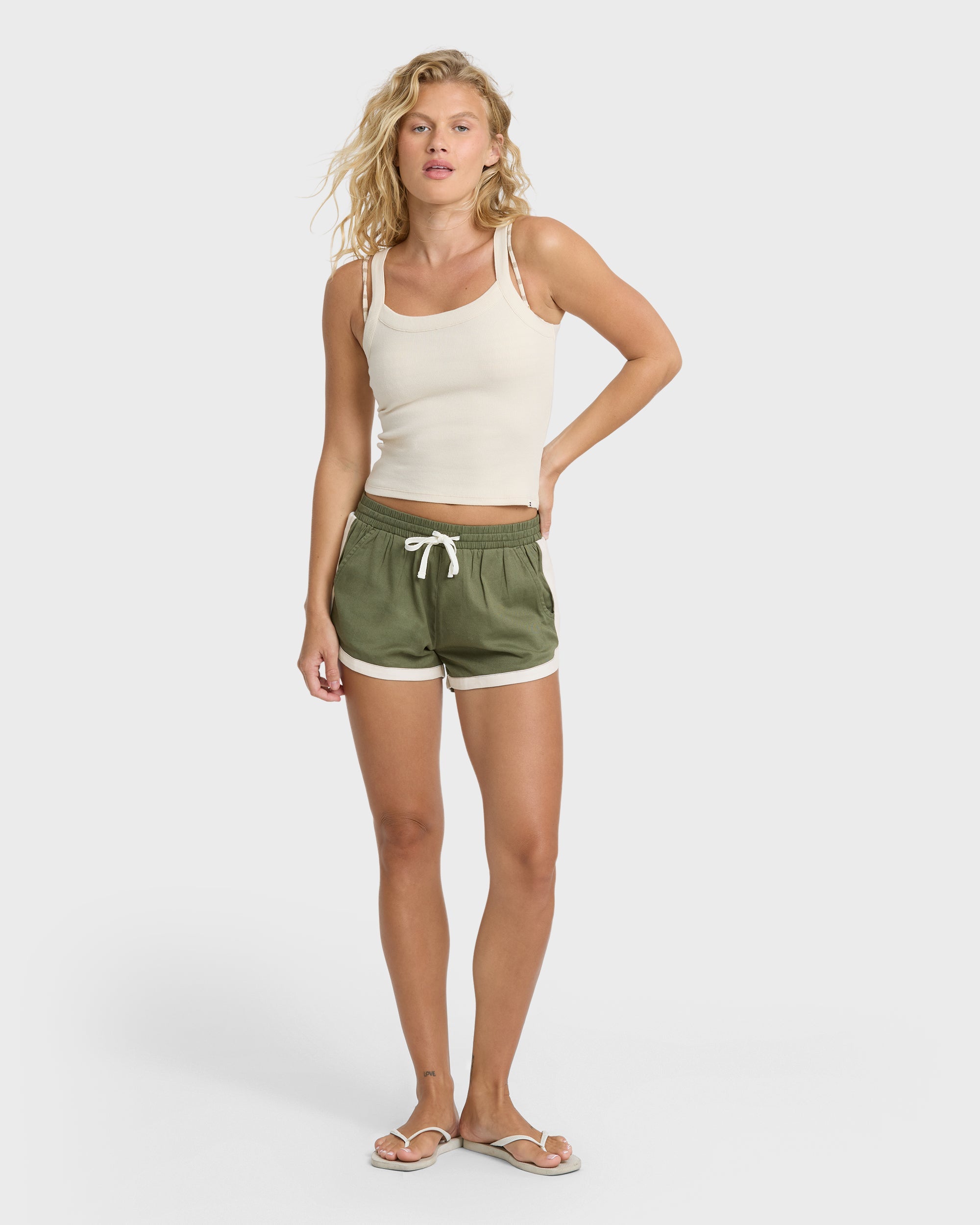 Road Trippin Woven Shorts - Canteen