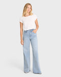 Free Fall High-Waist Denim Flare Pants - Light Wash
