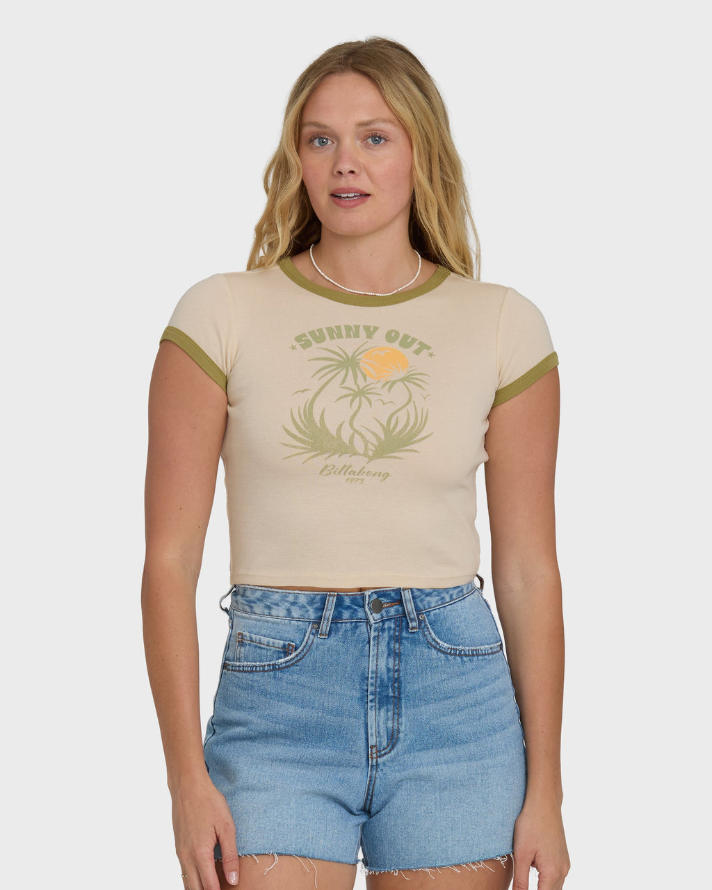 Sunny Out Short Sleeve Cotton T-Shirt - Dove