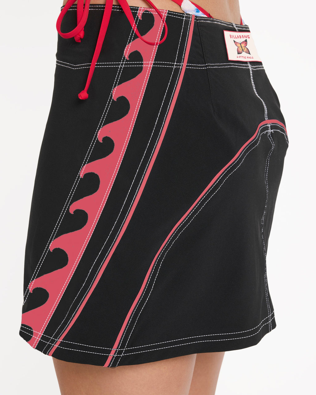 Lottie Hall Boardshort Skirt - Off Black