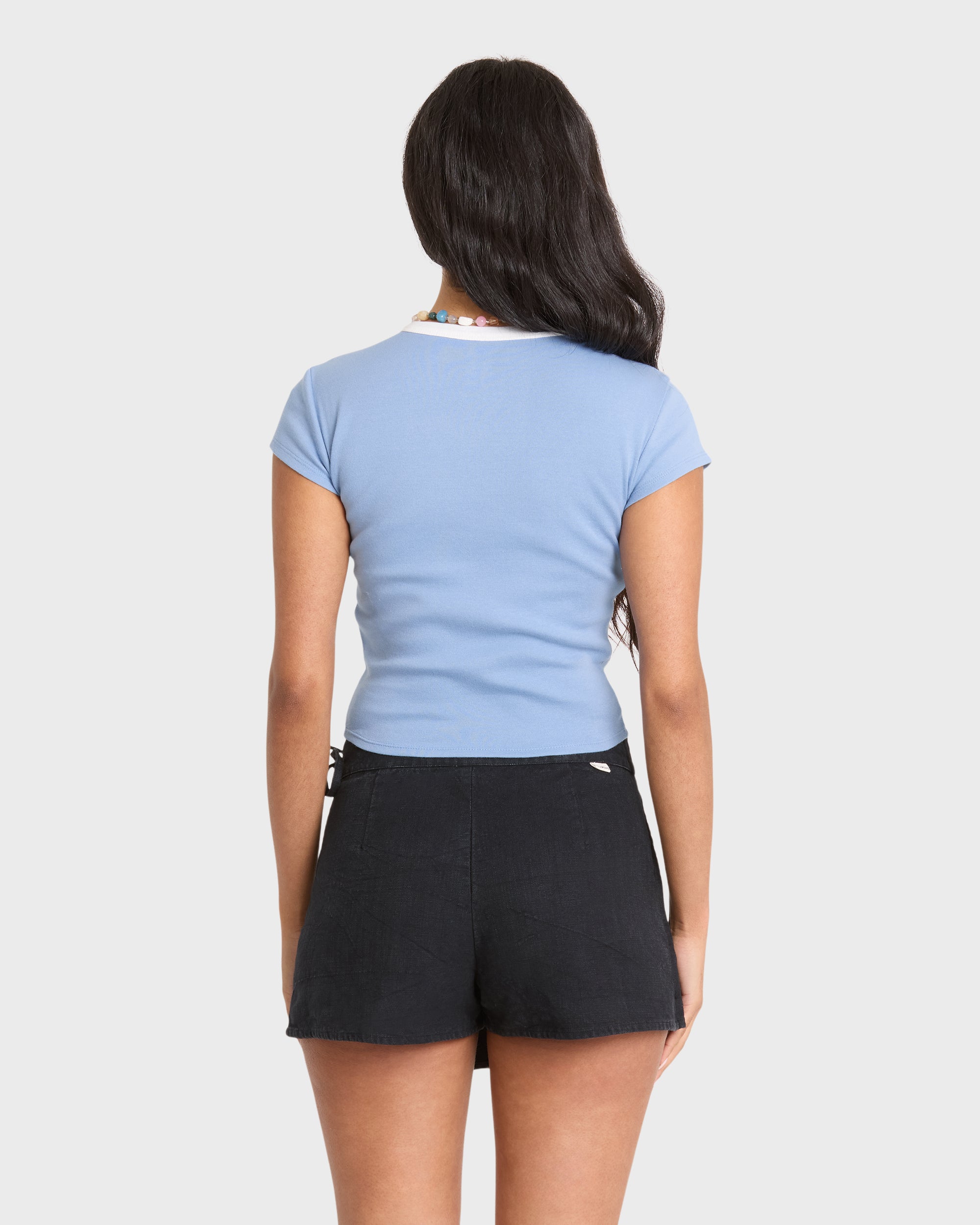 Sand Drifter Short Sleeve Cotton T-Shirt - Blue Horizon