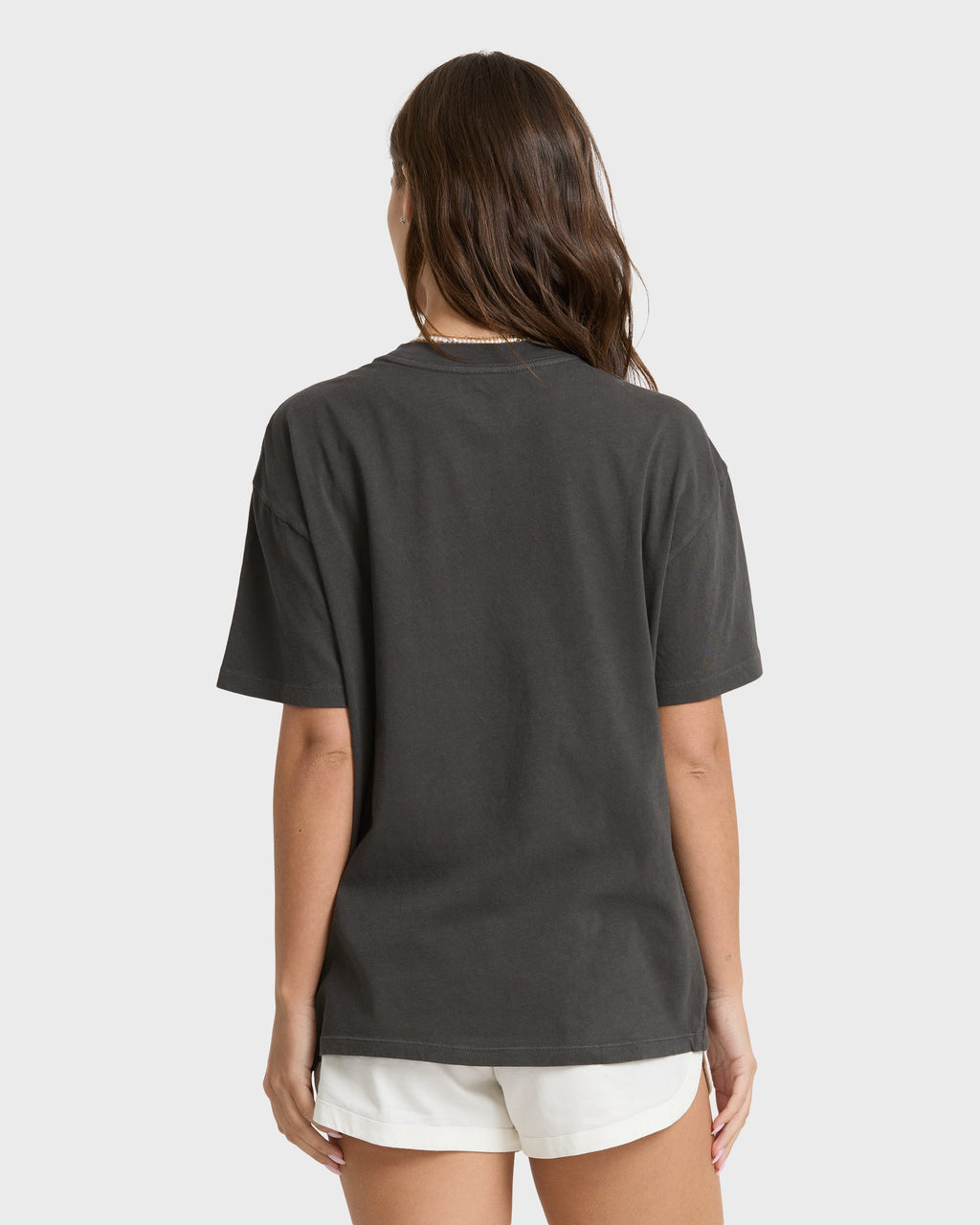 Dreamy Memories Short Sleeve Cotton T-Shirt - Off Black