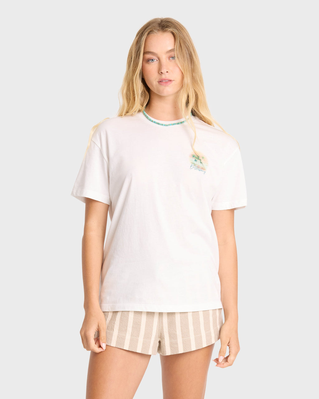 Catching Waves Short Sleeve Jersey T-Shirt - Salt Crystal
