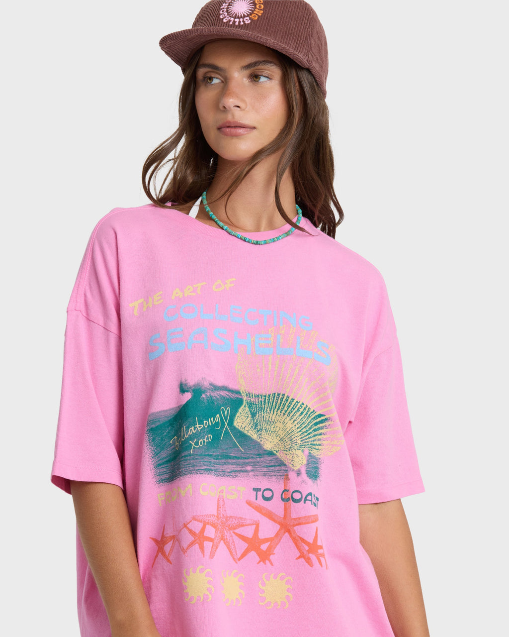 Distant Stars Short Sleeve Cotton T-Shirt - Party Pink