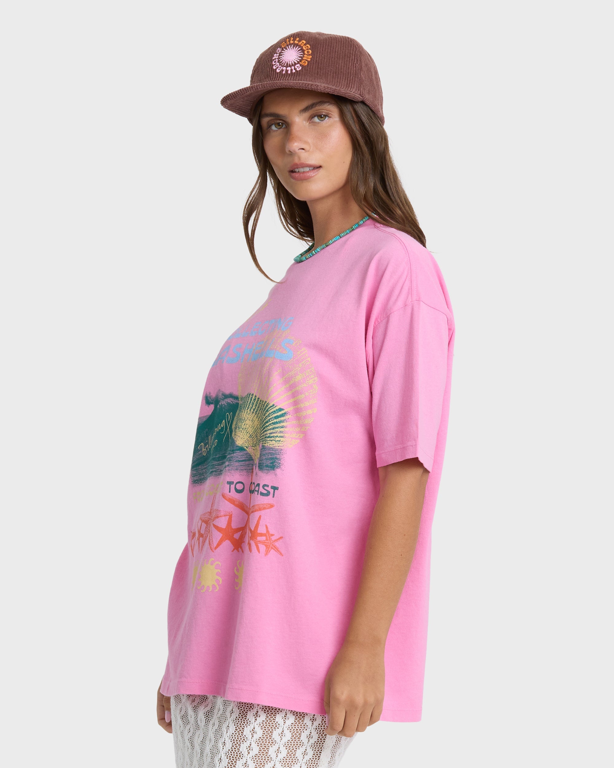 Distant Stars Short Sleeve Cotton T-Shirt - Party Pink