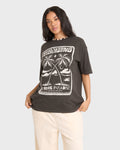 Tropical Filmore Short Sleeve Knit Graphic T-Shirt - Off Black