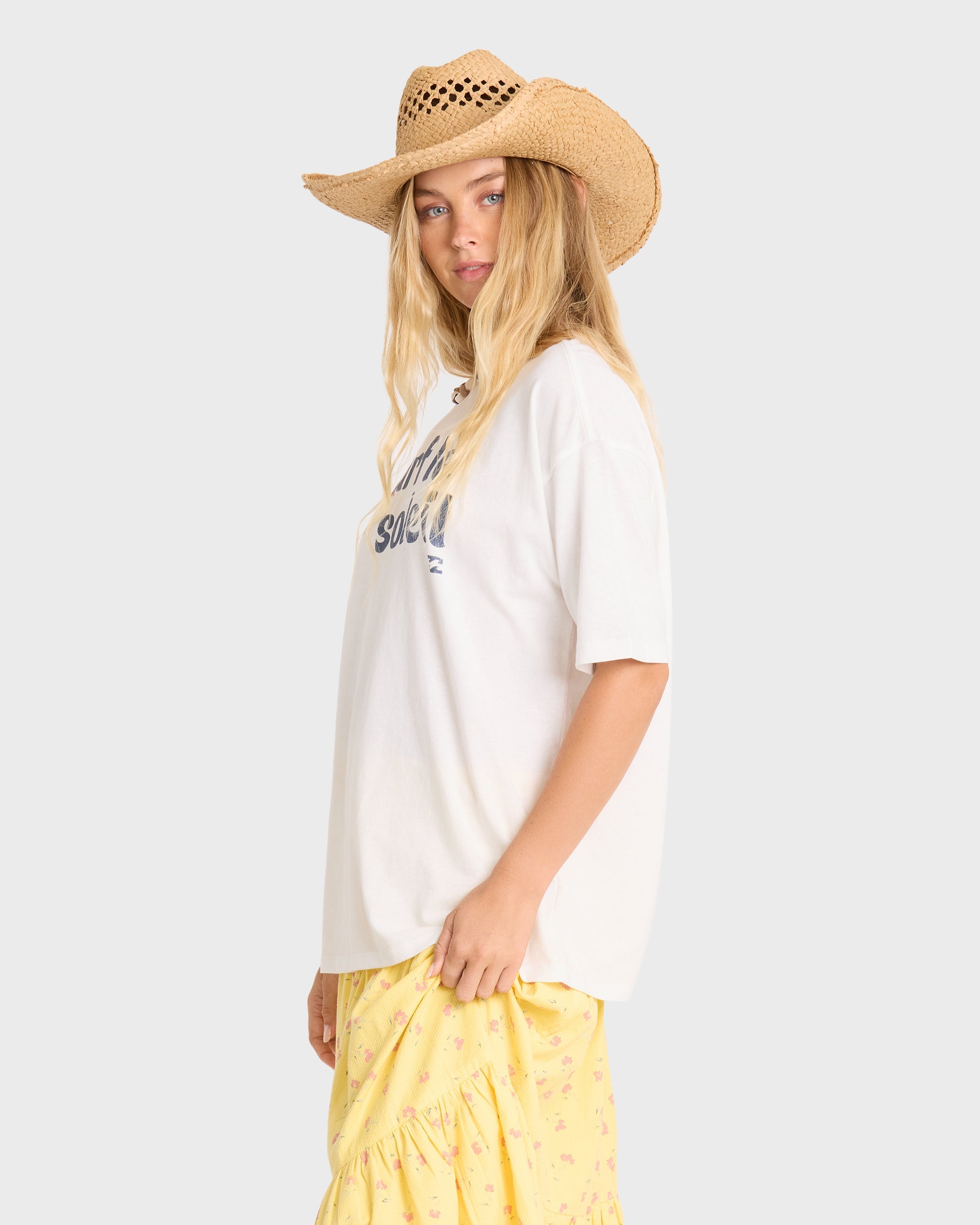 Surf Le Soleil Short Sleeve Cotton T-Shirt - Salt Crystal