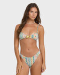 Tide Pool Michelle Bandeau Bikini Top - Light Blue Multi