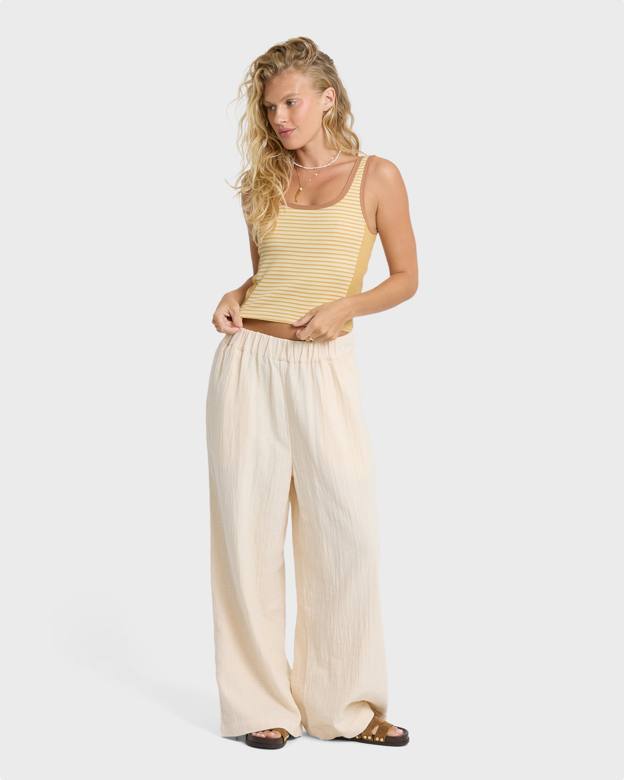 Beach It Tank Top - Curry