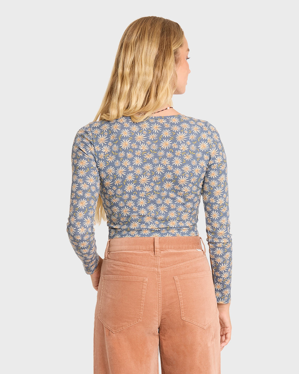 Reese Long Sleeve Thermal Shirt - Blue Smoke
