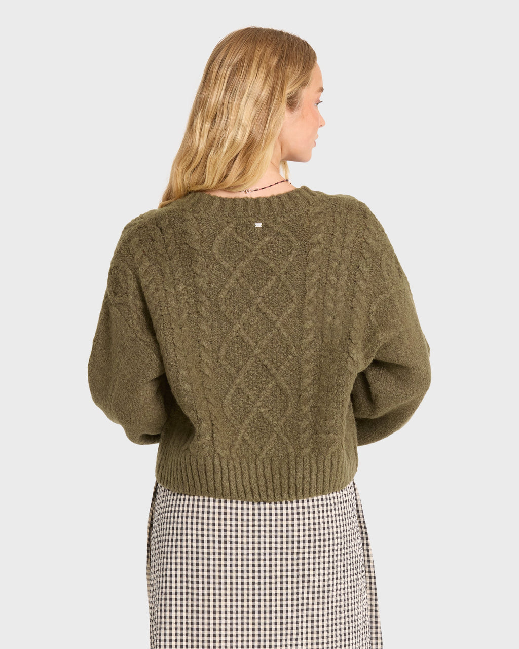 August V-Neck Cardigan Sweater - Canteen