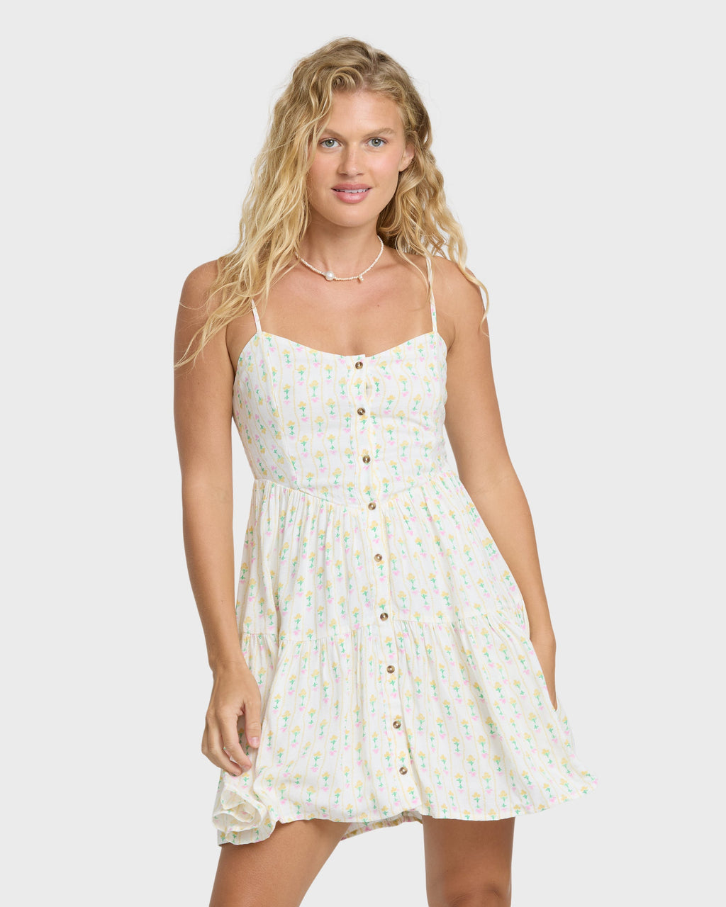 Prairie Days Mini Dress - Salt Crystal