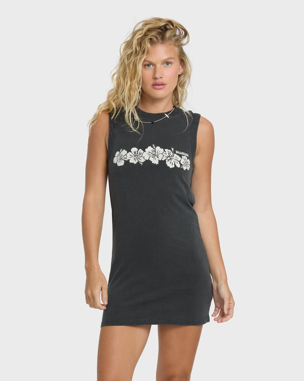 Paradise Knit Mini Dress - Black Sands