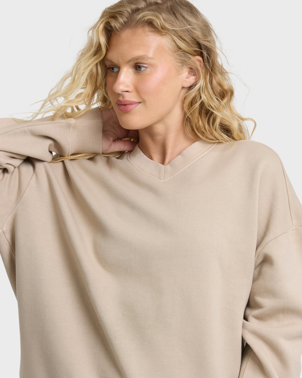 That Life V-Neck Sweatshirt - Cobblestone