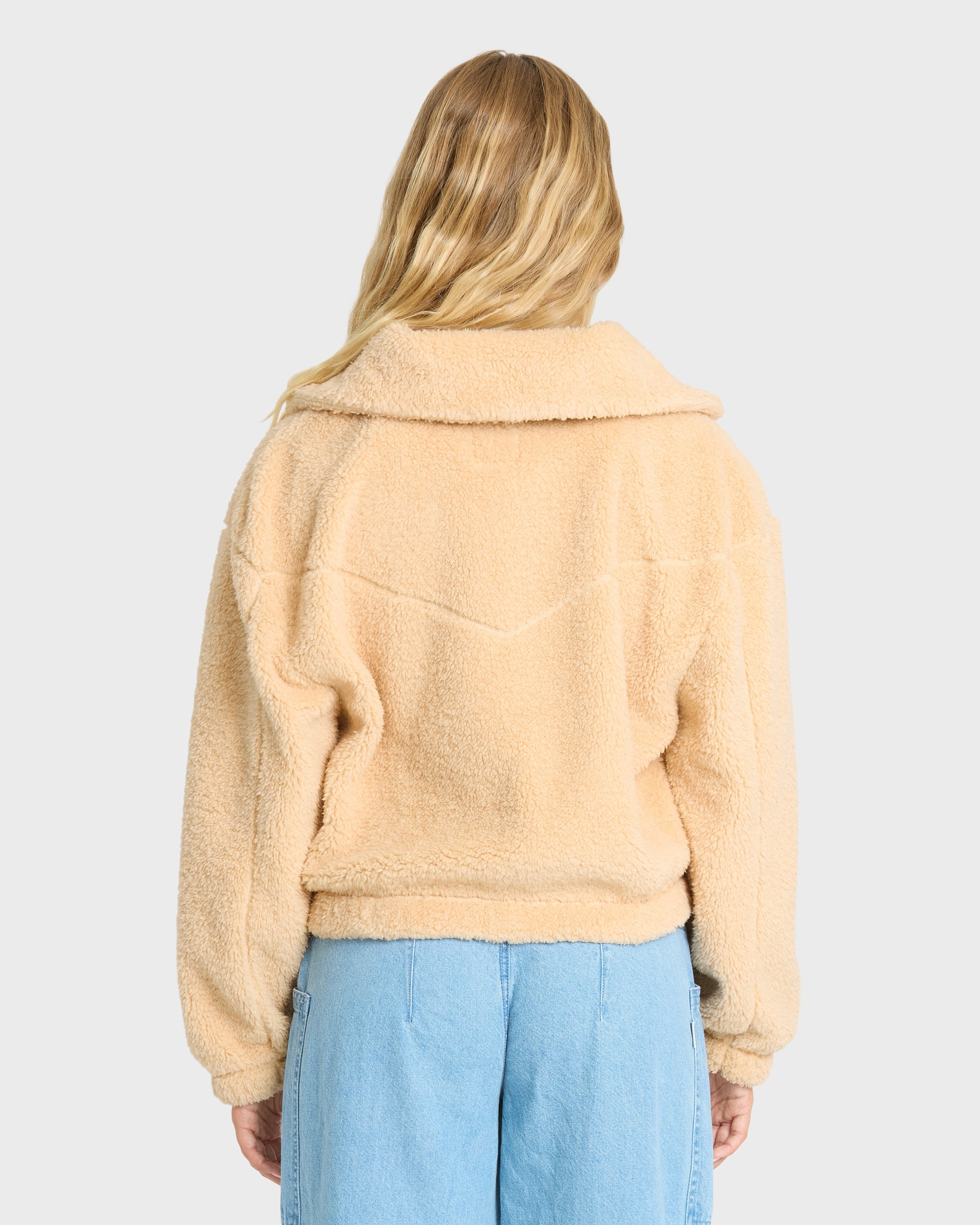 Barra Sherpa Half-Zip Sweatshirt - Buttercream