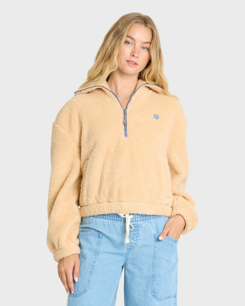 Barra Sherpa Half-Zip Sweatshirt - Buttercream