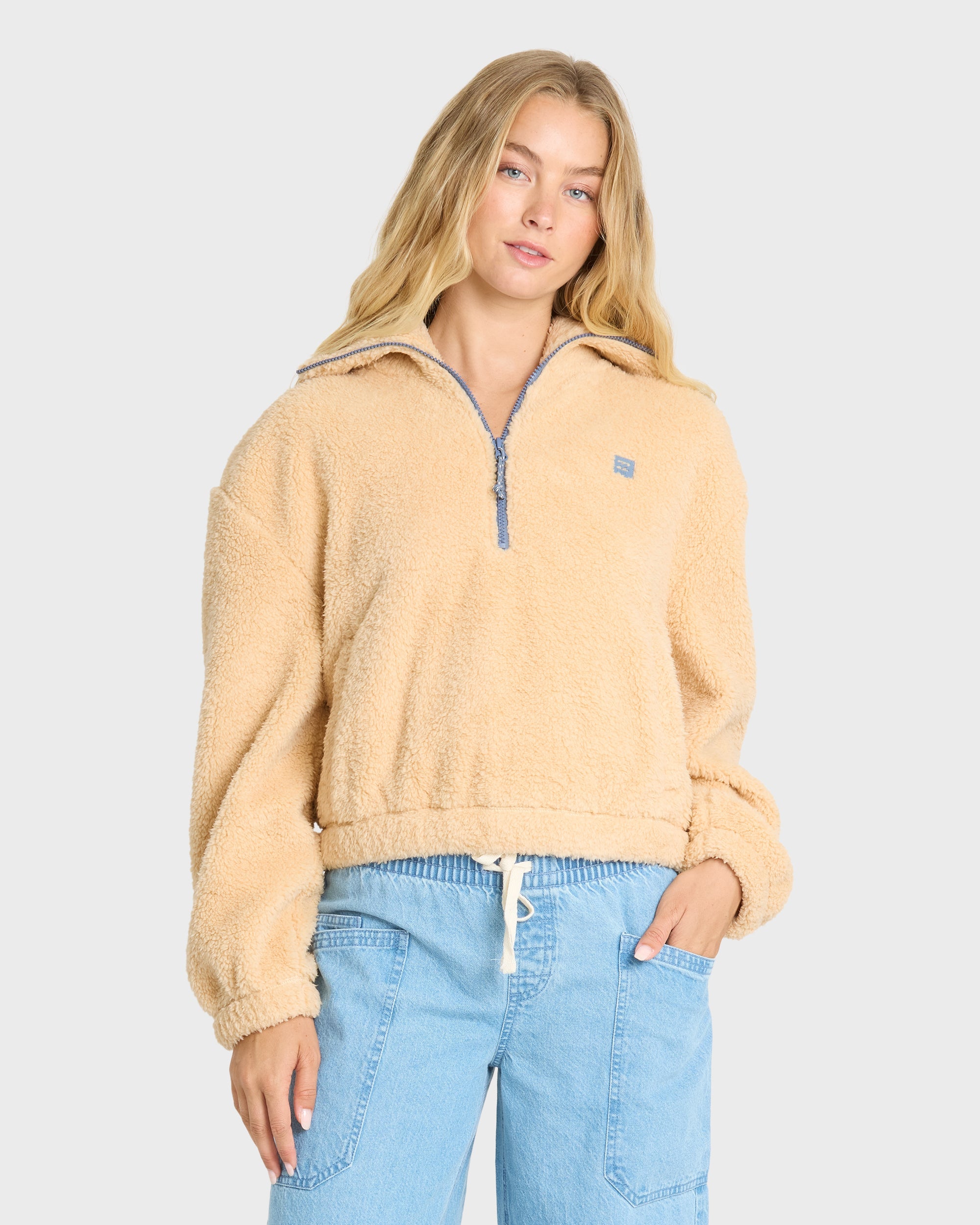 Barra Sherpa Half-Zip Sweatshirt - Buttercream