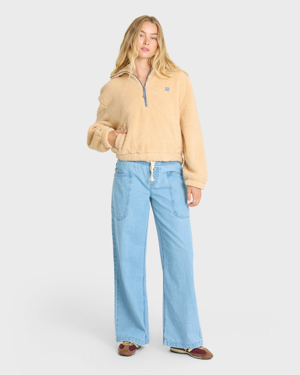 Barra Sherpa Half-Zip Sweatshirt - Buttercream